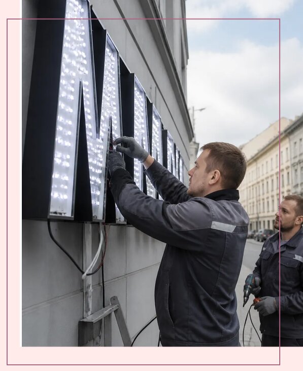 Изготовление и монтаж светодиодных LED вывесок в Каменске-Уральском